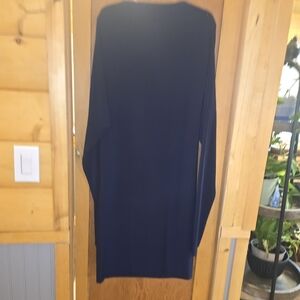 New liz claiborne XL rayon blend black cowl neck long-sleeved dress